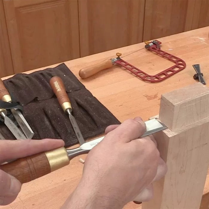 Cinceles de banco Narex Wood Line Plus, tamaños imperiales reales