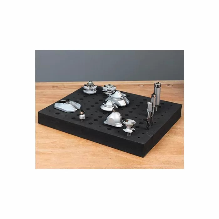 Infinity Tools Router Bit Organizer - Up To 100 Router Bits