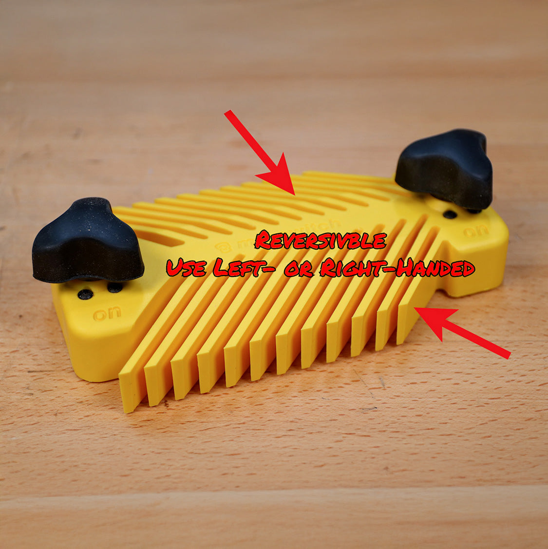 The two-sided design allows use fromt he left, or right.