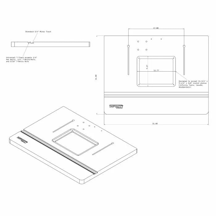 Professional Router Table Package w/ Cast Iron Top