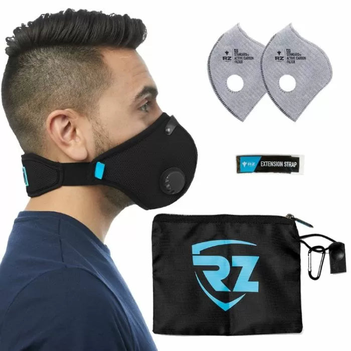 RZMask M2 Nylon Air Filtration Mask - Medium (Black)