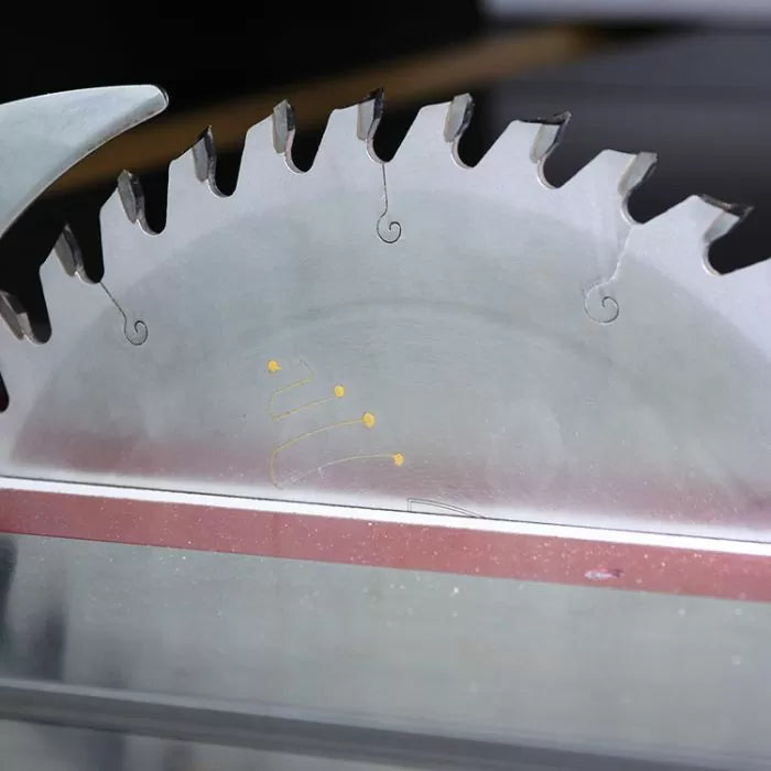 Paquete de 2 hojas de sierra Infinity de 8" con Dadonator y corte completo Super General, orificio de 5/8"