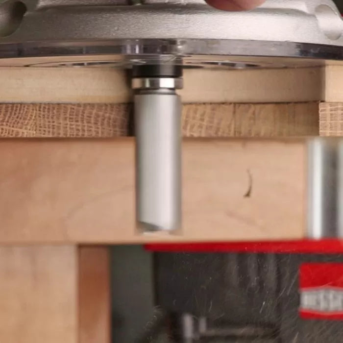 Infinity Tools 1/4" Shank Straight Router Bit w/ Plunge Point & Top Bearing