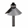 with the 36-950 mega chamfer router bit can I miter a 1/4 thick board?