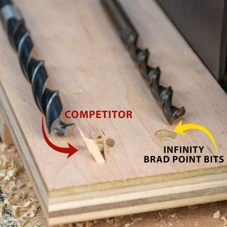 Infinity Tools Brad Point Bits for the Cleanest Holes