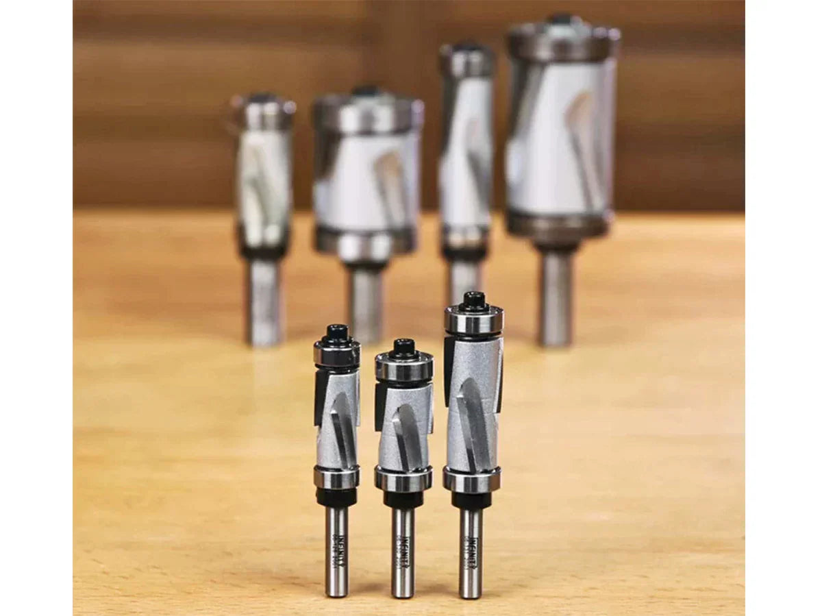 Flush Trim Router Bit 1/4“ Schaft – Kompressions-Fräser Für Präzises Holzbündig-Trimmen | 2,5 Cm Schnittlänge