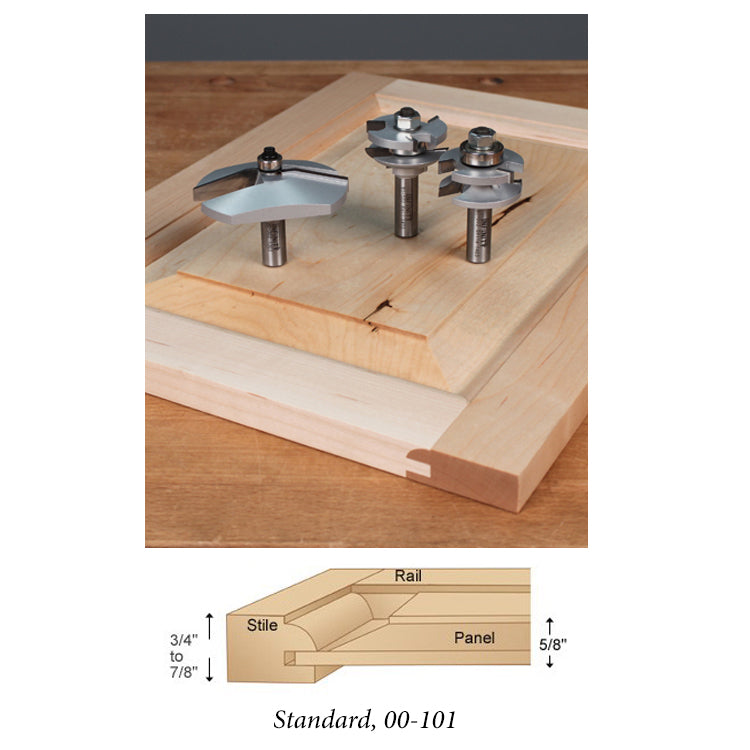 Infinity Tools 1/2" Shank 3-Pc. Cabinetmaker's Ogee Router Bit Set