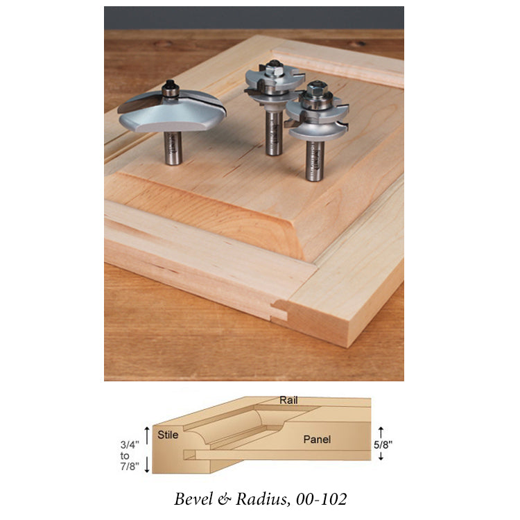 Infinity Tools 1/2" Shank 3-Pc. Cabinetmaker's Ogee Router Bit Set