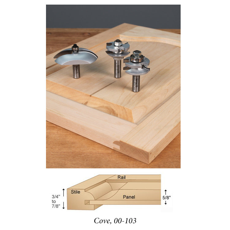 Infinity Tools 1/2" Shank 3-Pc. Cabinetmaker's Ogee Router Bit Set