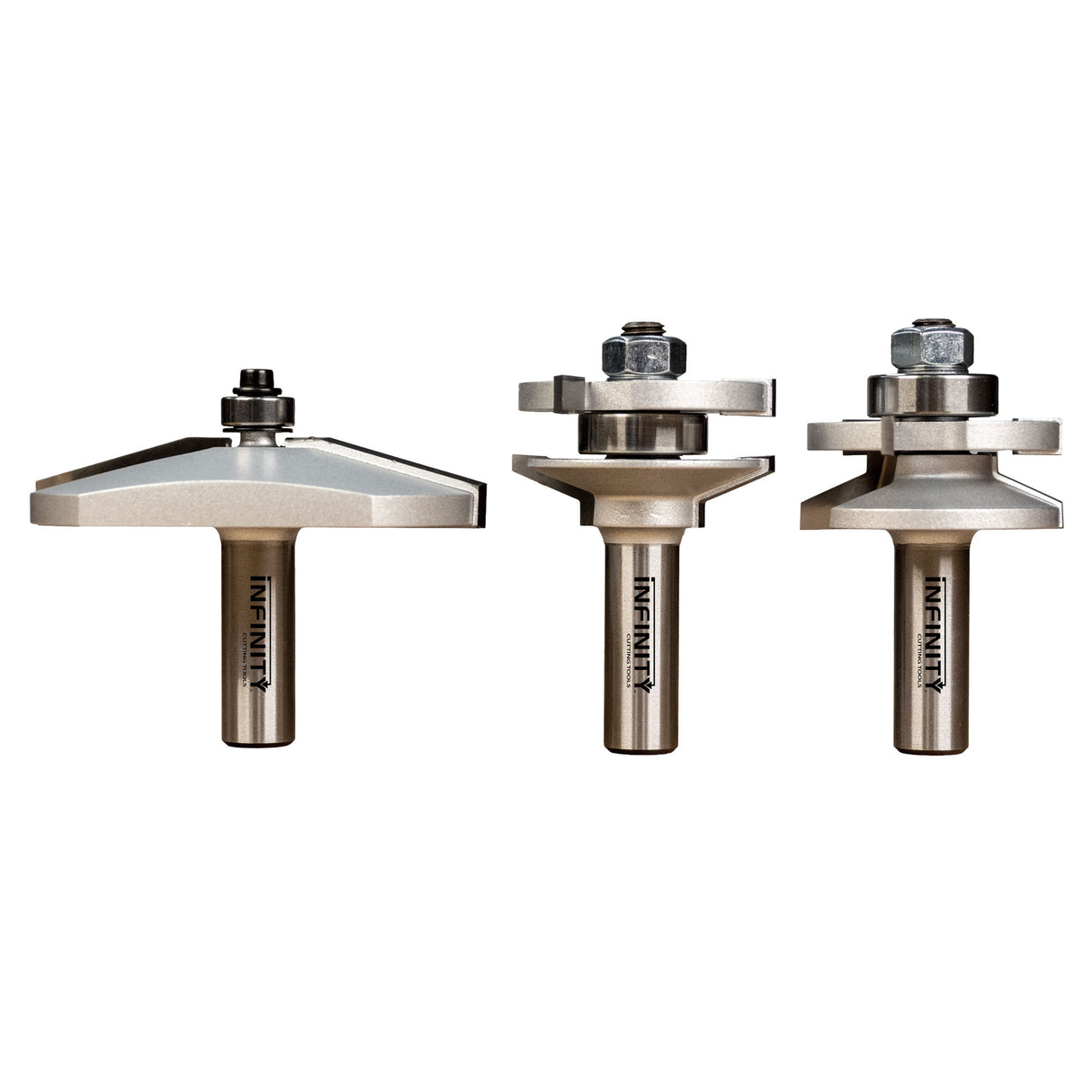 Infinity Tools 1/2" Shank 3-Pc. Cabinet Door Router Bit Sets