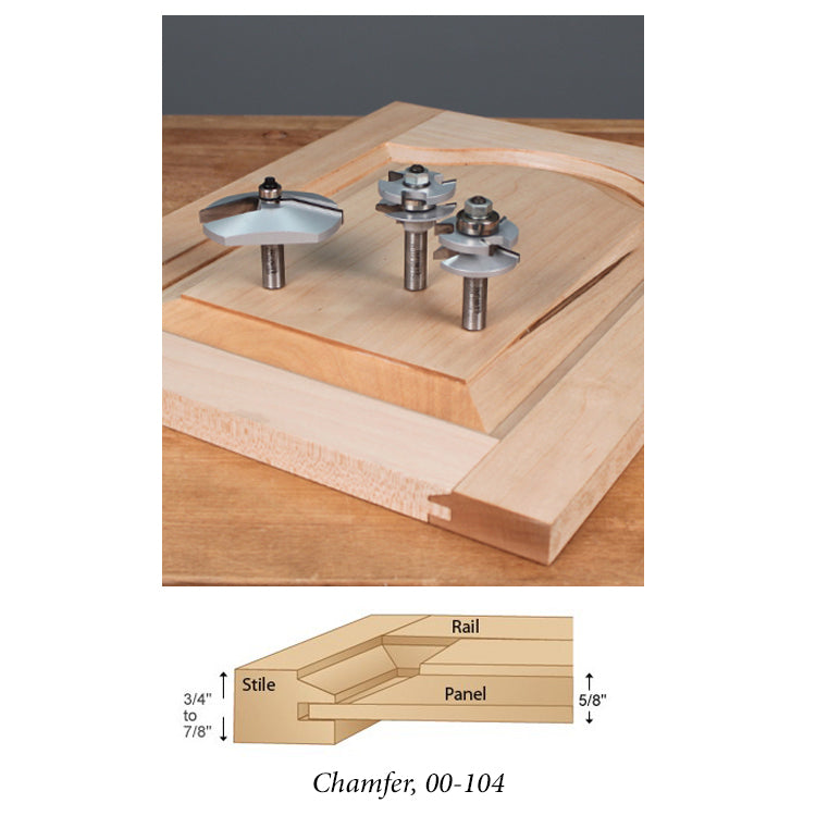 Infinity Tools 1/2" Shank 3-Pc. Cabinetmaker's Ogee Router Bit Set