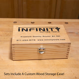 Infinity Tools 1/2" Shank 3-Pc. Cabinetmaker's Combo Router Bit Set w/ Backcutter