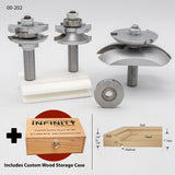 Infinity Tools 1/2" Shank 3-Pc. Cabinetmaker's Combo Router Bit Set w/ Backcutter
