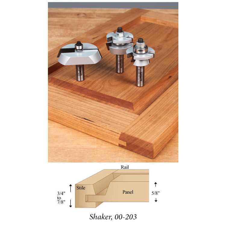 Infinity Tools 1/2" Shank 3-Pc. Cabinetmaker's Ogee Router Bit Set