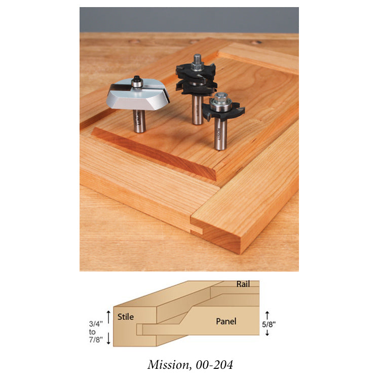 Infinity Tools 1/2" Shank 3-Pc. Cabinetmaker's Ogee Router Bit Set