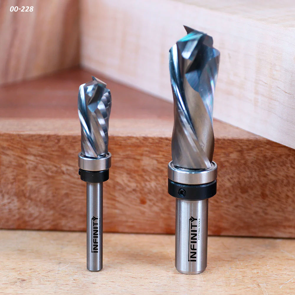 Infinity Tools Solid Carbide Compression Pattern Cutting Router Bits