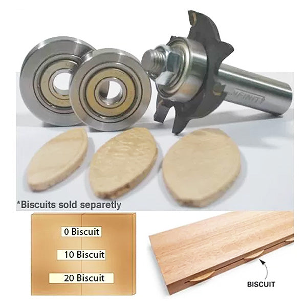 Infinity Tools Biscuit Jointing Router Bit Kit