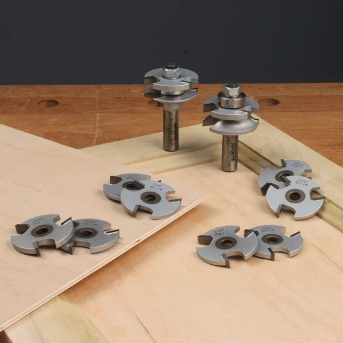 Infinity Tools Undersize Plywood Slot Cutter Kits For Rail & Stile Router Bits