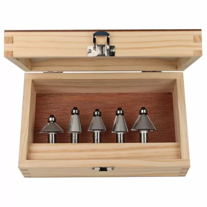 5-Pc. Chamfer Router Bit Set