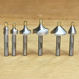 Infinity Tools 1/4" Shank 6-Pc. Brass Pilot Router Bit Set