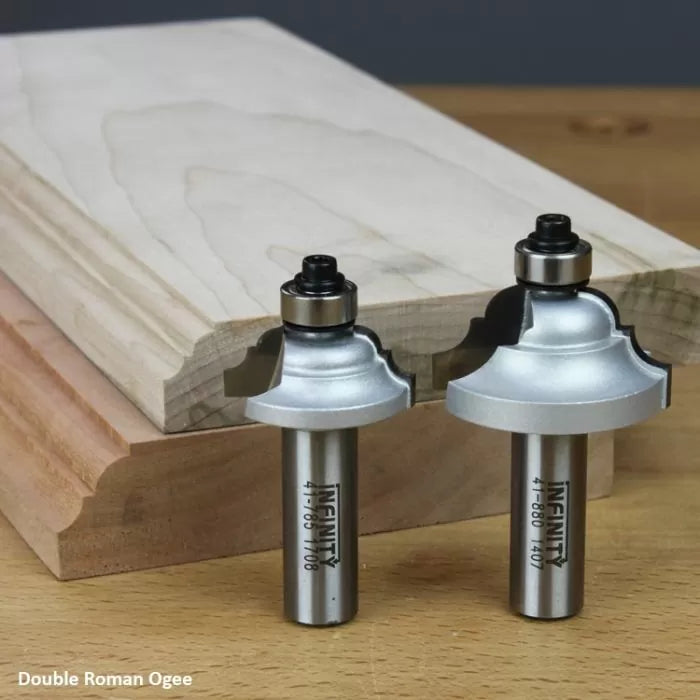 Infinity Tools 1/2" Shank 3-Pc. Ogee Router Bit Set