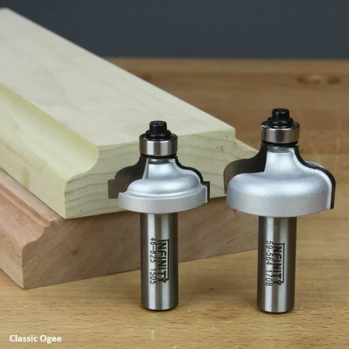 Infinity Tools 1/2" Shank 3-Pc. Ogee Router Bit Set