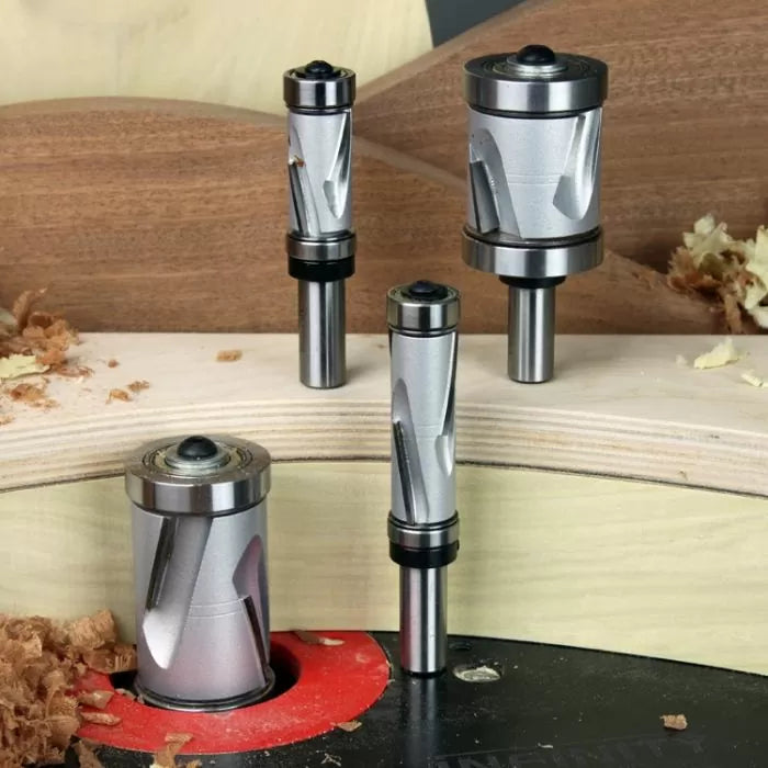 Infinity Tools 1/2" Shank 4-Pc. Mega Flush Trim Router Bit Set