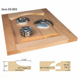 Infinity Tools 3-Pc. Cabinet Door Making Shaper Cutter Sets w/ Combo Rail & Stile Cutter, 3/4" Bore