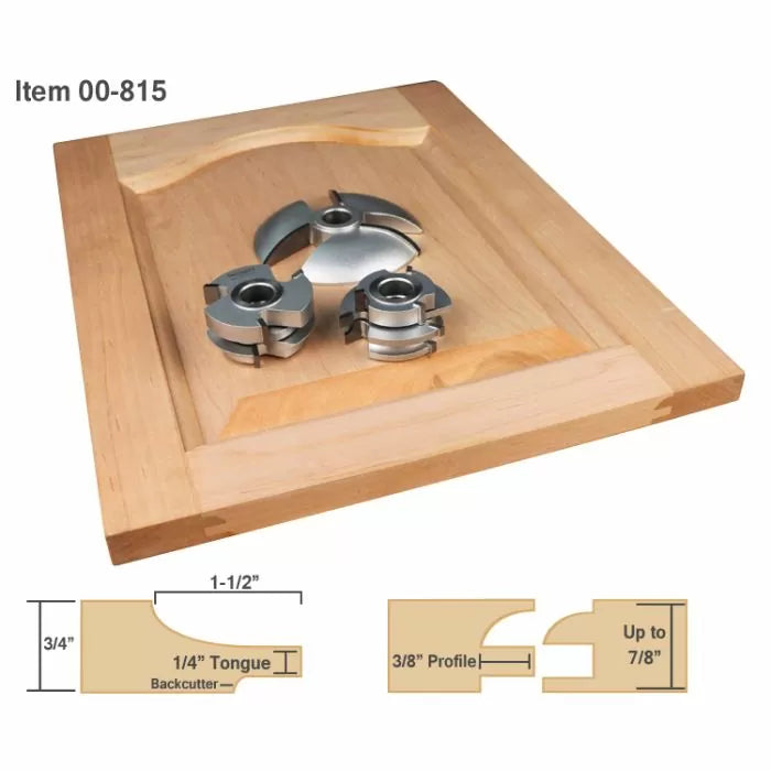 Infinity Tools 3-Pc. Cabinet Door Shape-Up Shaper Cutter Sets, 3/4" Bore