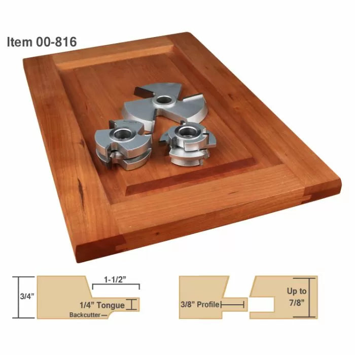 Infinity Tools 3-Pc. Cabinet Door Shape-Up Shaper Cutter Sets, 3/4" Bore