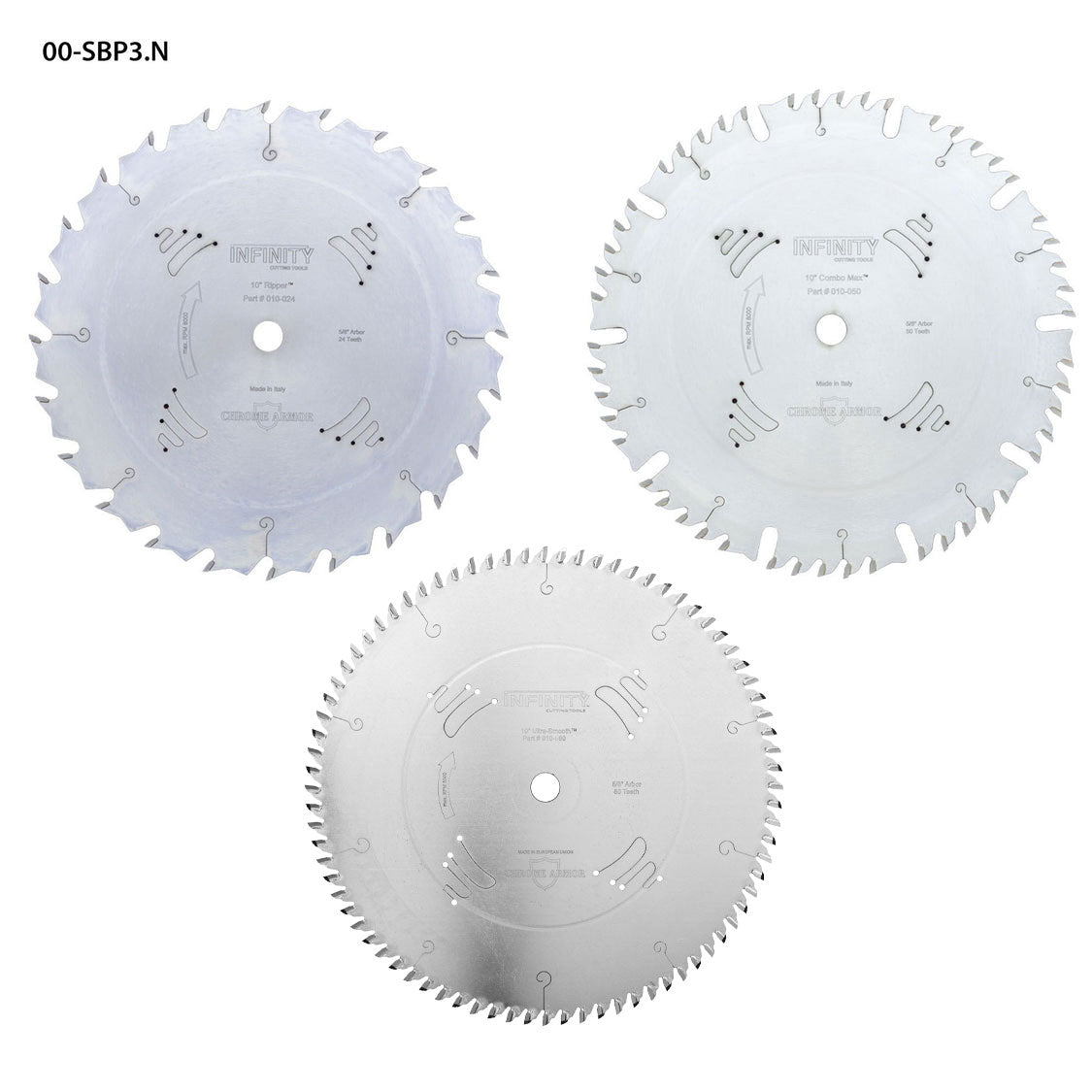 Infinity Tools 3-PC. Professional 10" Table Saw Package, 5/8" Bore