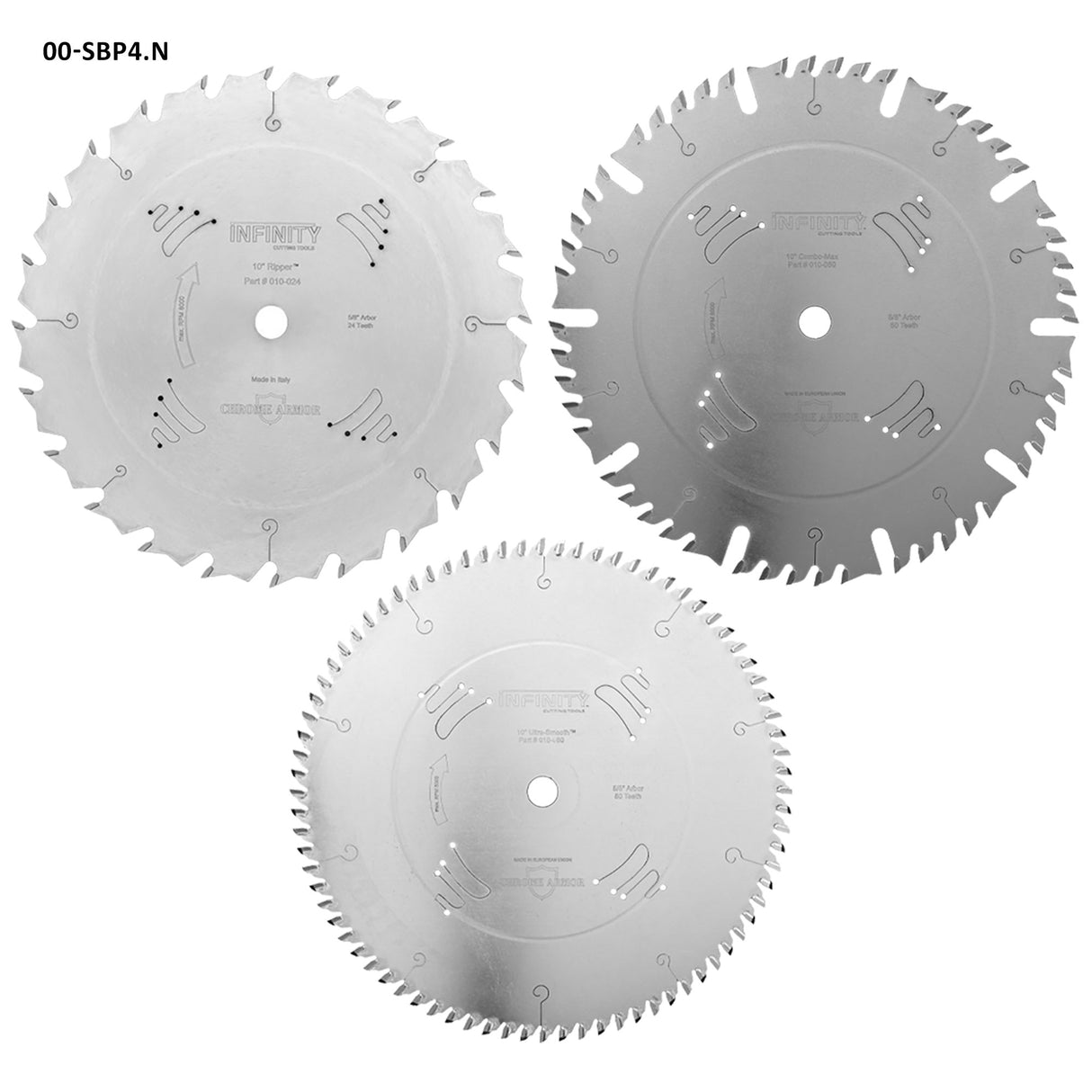 Infinity Tools 3-PC. Professional 10" Table Saw Package, 5/8" Bore