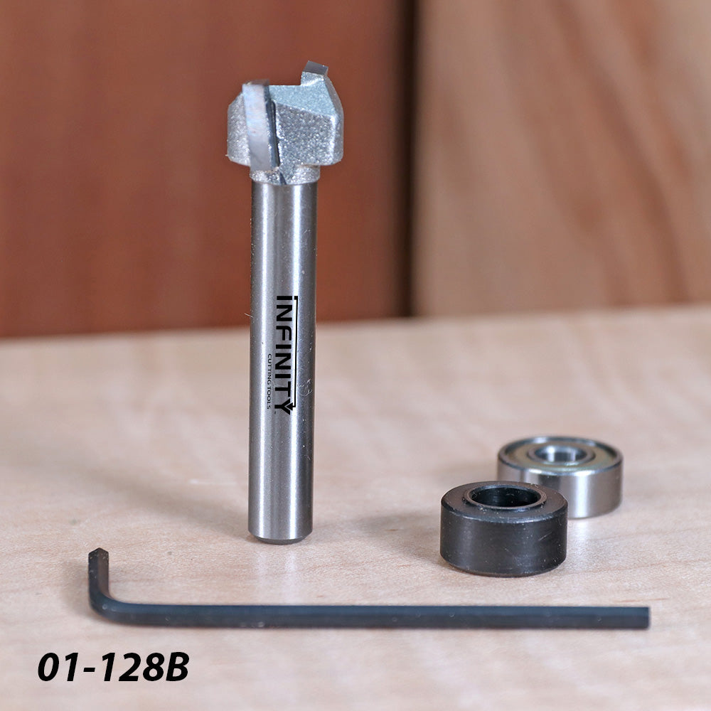 Mortise & Tenon Router Bit w/ Bearing for Door Mortise Kits