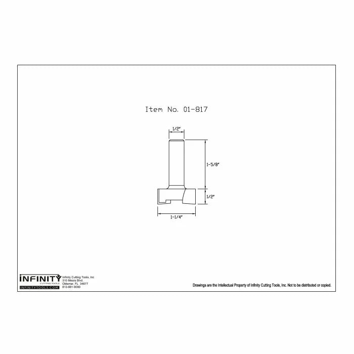 Infinity Tools 1/2" Shank Mortise & Tenon Router Bits