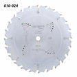10-inch circular saw blade with 24 teeth, chrome finish, and product code 010-024