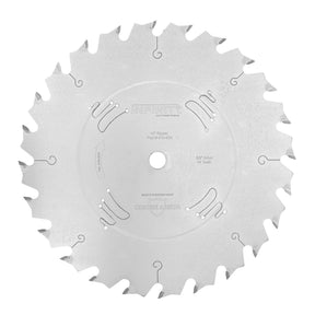 Circular saw blade with multiple teeth on a white background