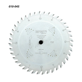 10-inch circular saw blade with 40 teeth, thin kerf, labeled part 010-045, woodworking tool