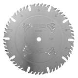 Circular saw blade with multiple teeth on a white background