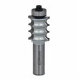 Woodworking router bit with bearing, precision milled steel, ideal for decorative edges.