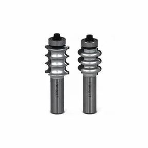 Groove joint router bits set with ball bearing guides for woodworking projects
