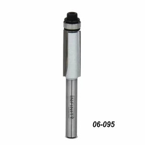 Straight flush trim router bit with guide bearing for woodworking, model 06-095