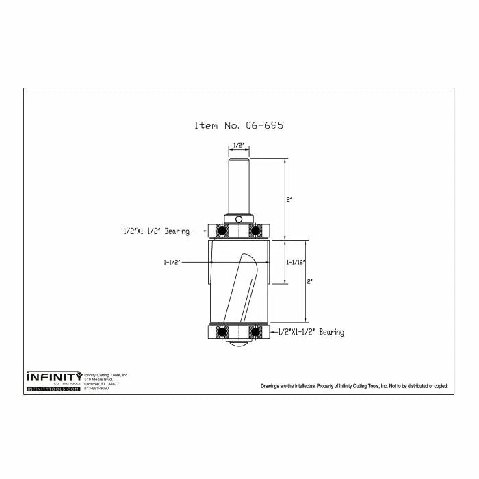 Infinity Tools 1/2" Shank Mega Flush Trim Router Bits