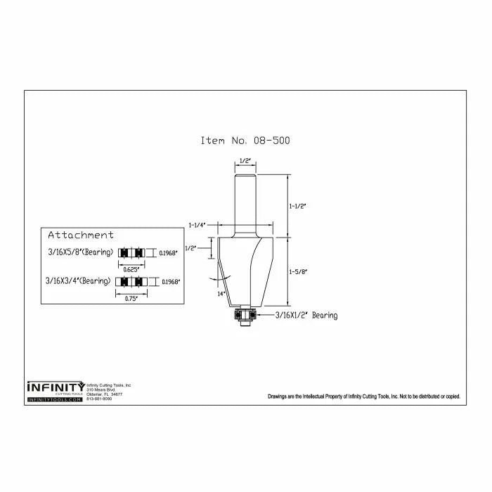 Infinity Tools 1/2" Shank Three-in-One Router Bit