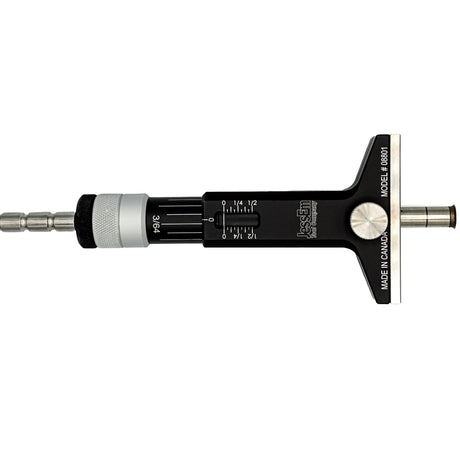 Black and silver caliper tool on a white background