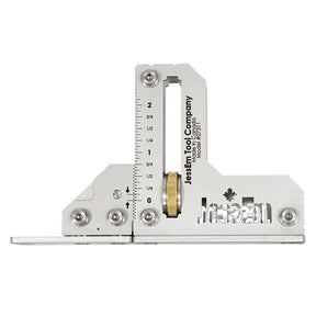 Precision aluminum height gauge woodworking tool with ruler and adjustment knob