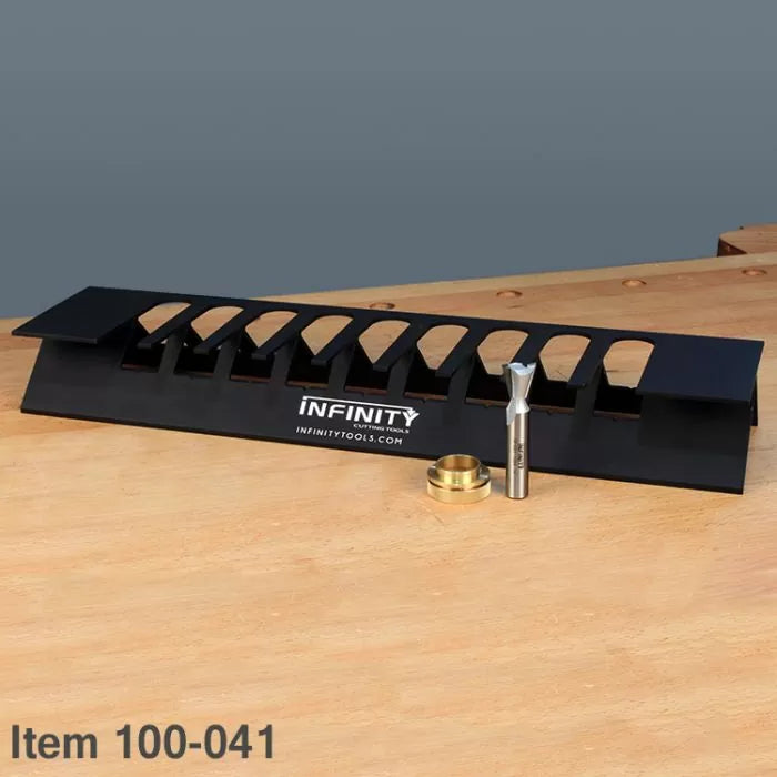 Infinity Tools Tapered Dovetail Spline Router Jig With Router Bit & Bushing