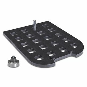 Router table jig with metal pin and bearing for woodworking joinery and precise cuts