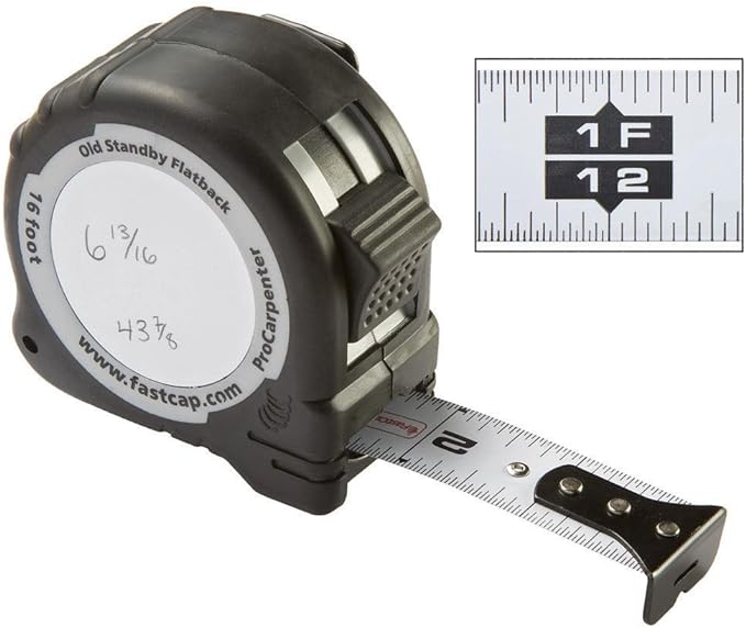 FastCap ProCarpenter 16-Ft. Flatback Standard Scale + Story Pole Tape Measure
