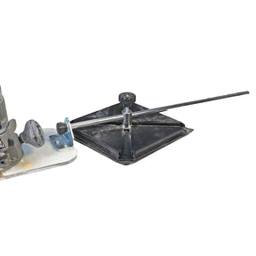 Router circle cutting jig attachment for woodworking on white background
