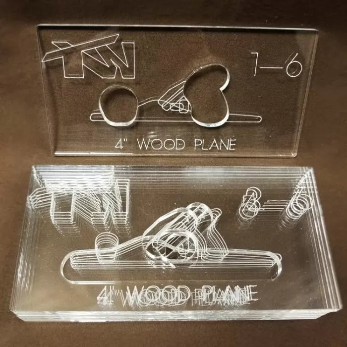 4" Wood Plane - Multi Layer Inlay System